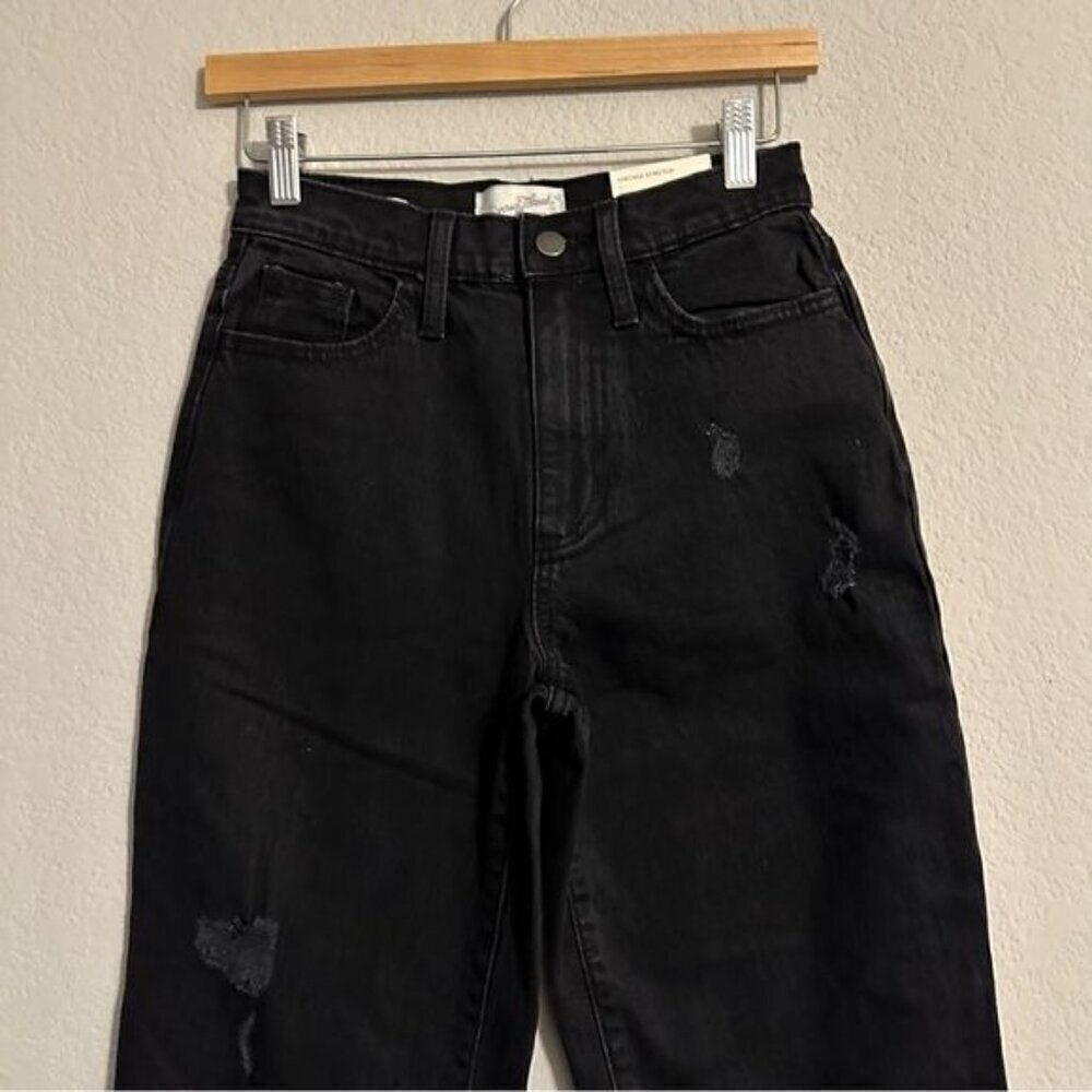 Women's High-Rise Vintage Straight Jeans Universal Thread Black 24 - Picture 6 of 14